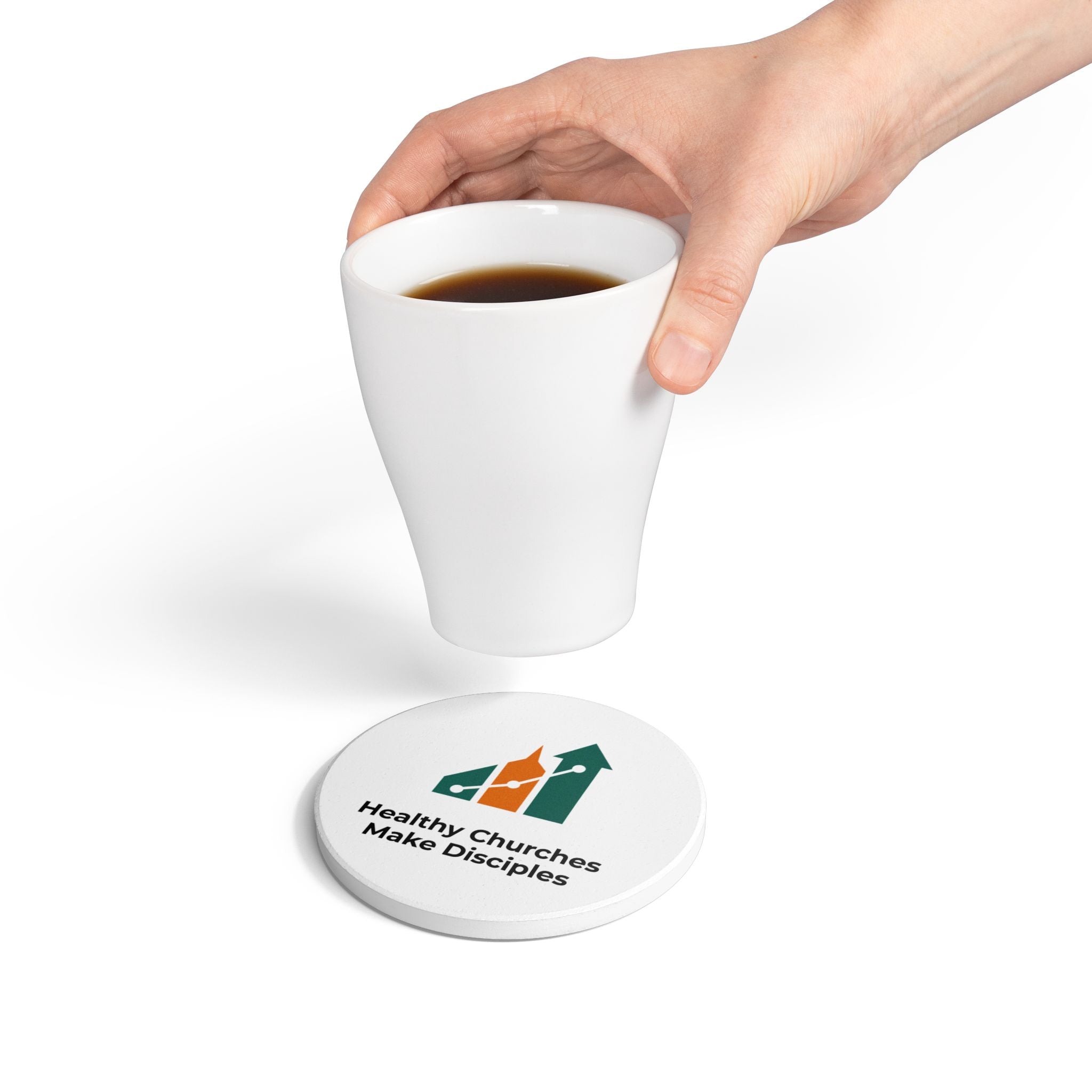 Ceramic Coaster — "Healthy Churches Make Disciples" Logo Drink Coaster